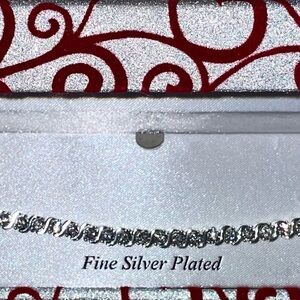 7” Swarovski Brilliance Silver Plated Tennis Bracelet